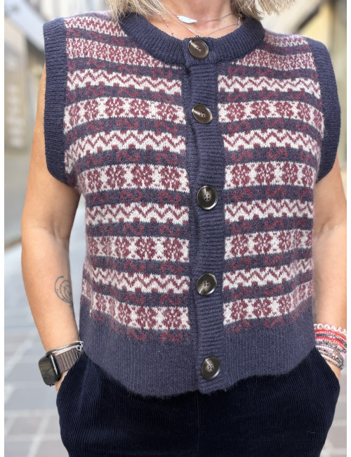 Gilet sans manches imprimé ALIENA Orféo