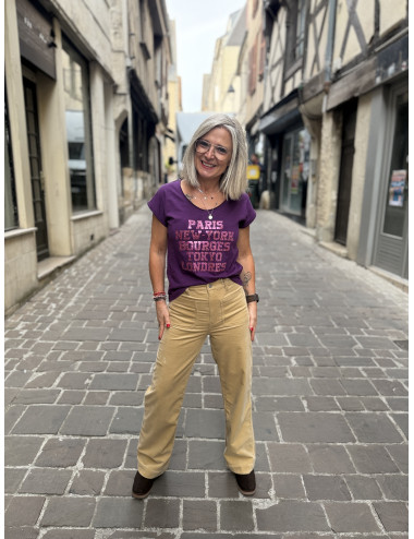 Pantalon velours SAMUEL praline Labdip