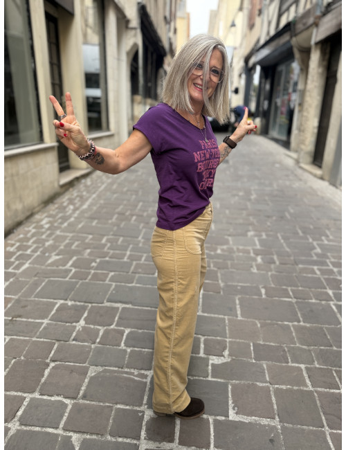 Pantalon velours SAMUEL praline Labdip
