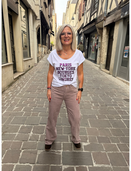 Pantalon velours SWANN wisteria Labdip