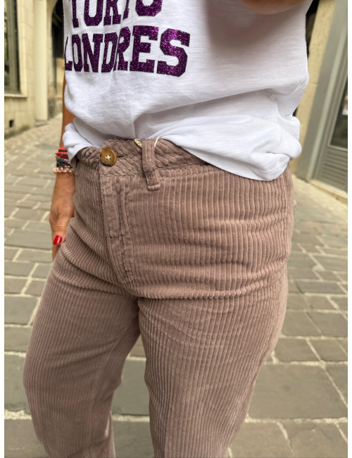 Pantalon velours SWANN wisteria Labdip