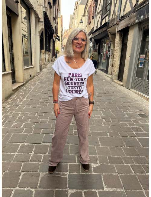 Pantalon velours SWANN wisteria Labdip