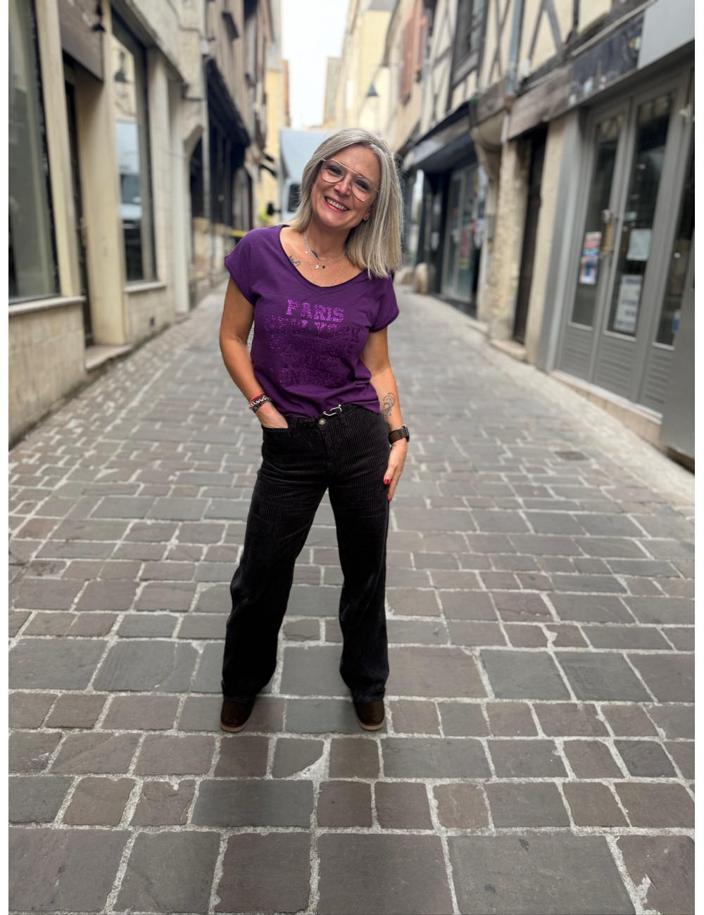 Pantalon velours SWANN truffle Labdip