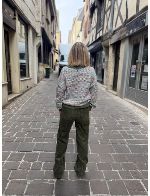 Pantalon velours SWANN army sage Labdip