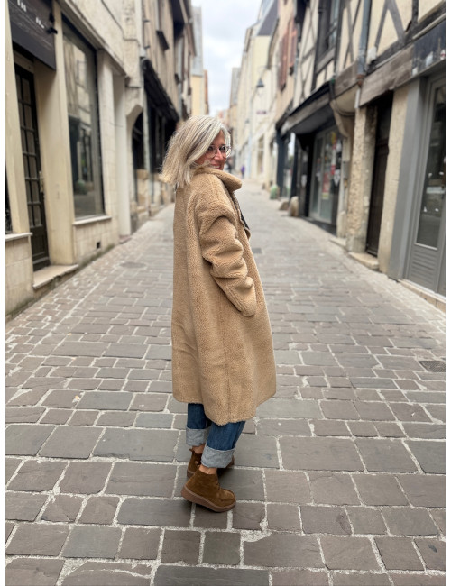 Manteau réversible OXANA noir Le Temps Des Cerises