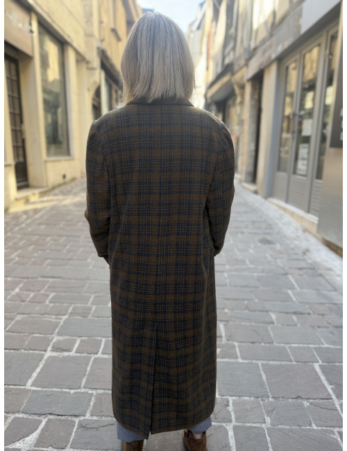 Manteau long à carreaux ATLANTIC écureuil Hod