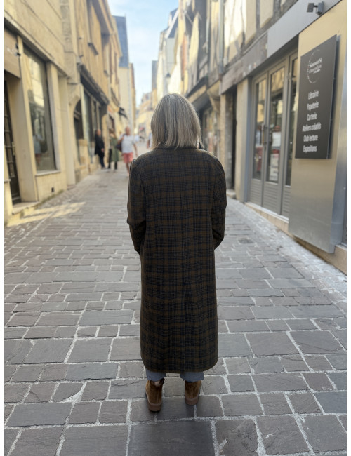 Manteau long à carreaux ATLANTIC écureuil Hod