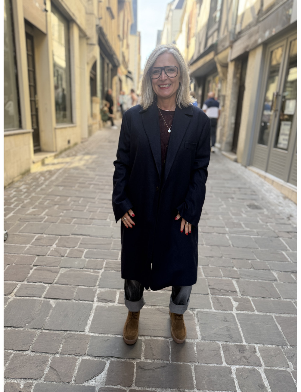 Manteau KRISTEN navy Hod