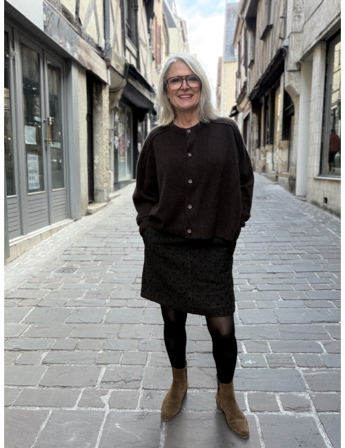 Gilet AZMARA  chocolat Orféo