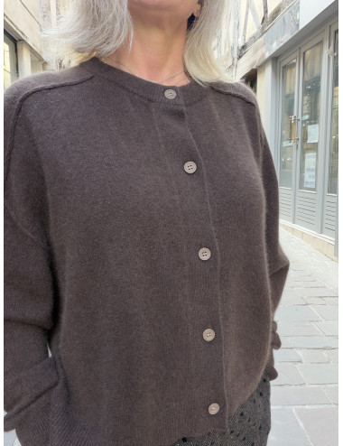 Gilet AZMARA  chocolat Orféo