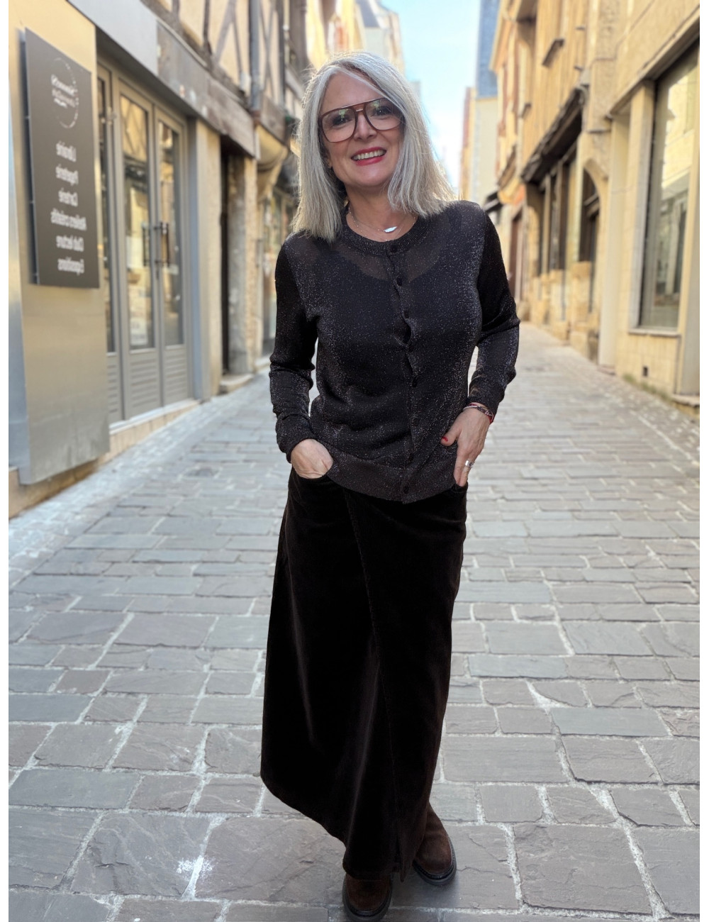 Jupe longue FILIPPA chocolat Msch Copenhagen