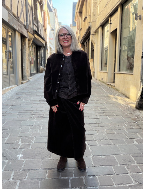Veste velours chocolat FILIPPA Msch Copenhagen